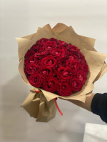 Букет_25 красных кенийских роз