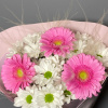 Букет_Букет с розовой герберой и хризантемой